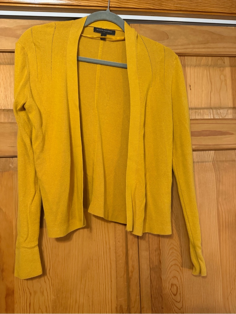 Banana Republic Mustard Yellow Open-Front Women's Cardigan
